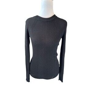 Nine West Sweater Size XS Black Long Sleeve Pullover Knit Top